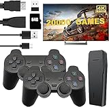 Consola Retro,Consola de Videojuegos Retro con más de 20000 Juegos,9 emuladores clásicos, con Controladores inalámbricos duales , Regalo,Consola de Videojuegos para TV con Salida HDMI, - 64G