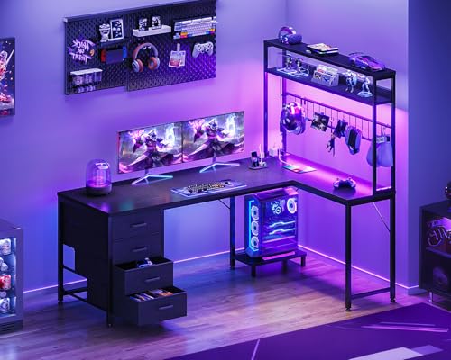 Luxury Gaming Desk with LED Lights