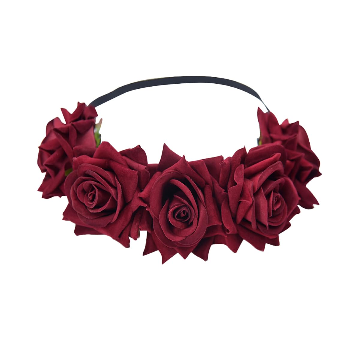 3 Piezas Aureola De Flores Diadema Floral Elástica Accesorios De Decoración Para El Cabello Diadema De Flores Tocado De Artificiales Flor De La Boda Nacarado Rosa Novia