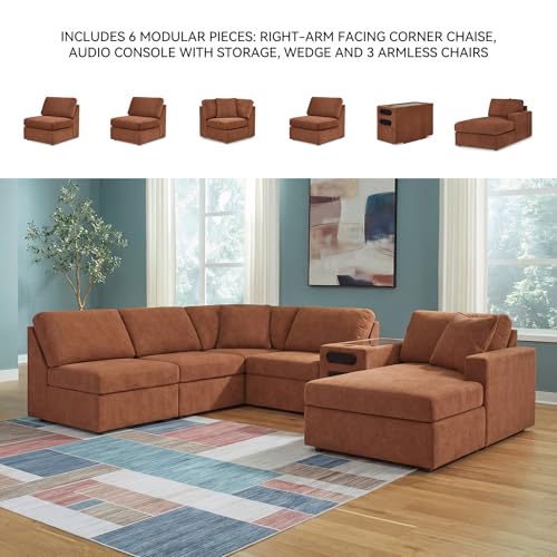Image of Signature Design by Ashley Modmax 6-Piece Sectional with Chaise, Spice