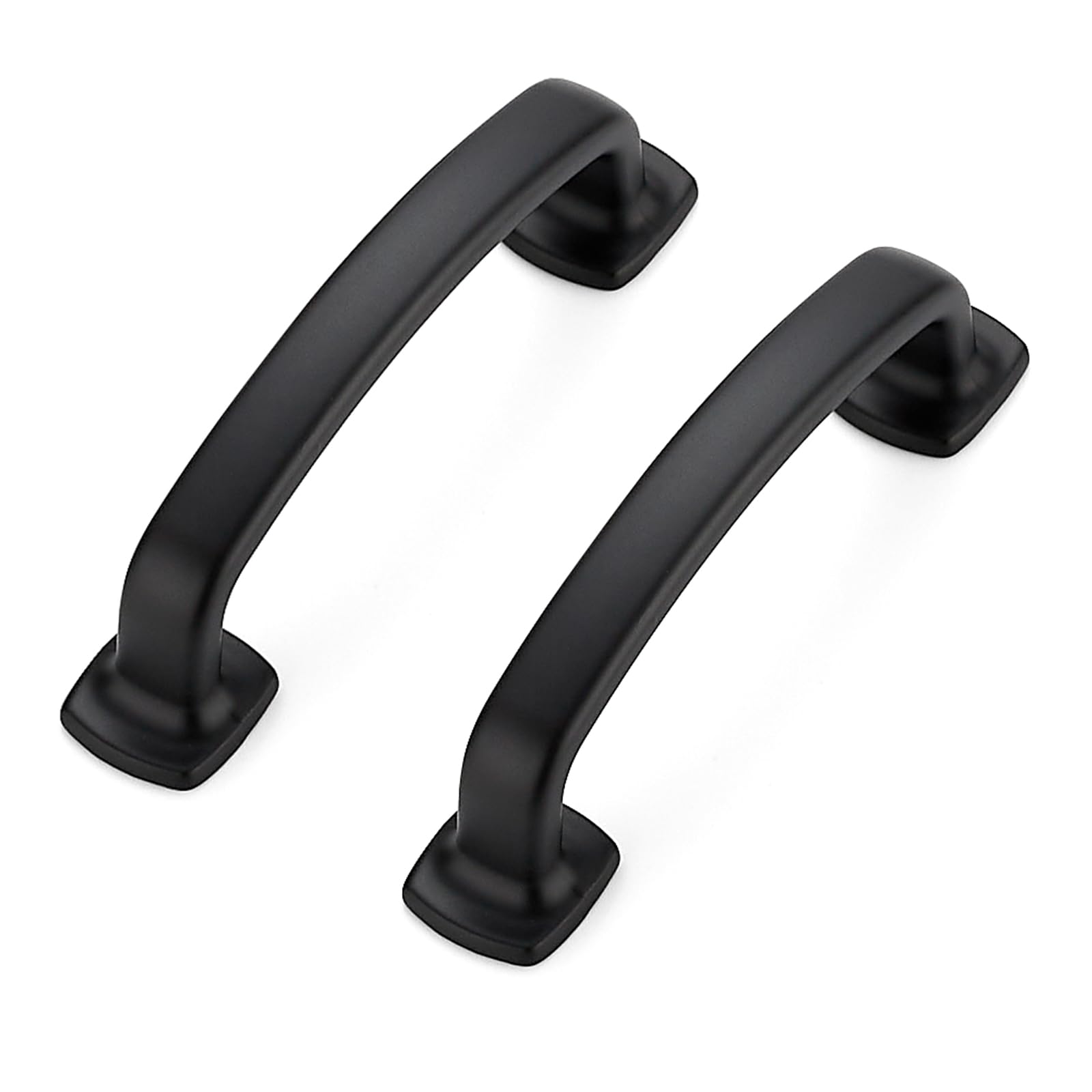 Ravinte Decor 25 Pack Arch Cabinet Pulls - 3 Inch Drawer Handles Black Kitchen Hardware Curved Dresser Handles Solid Door Pulls for Cabinets