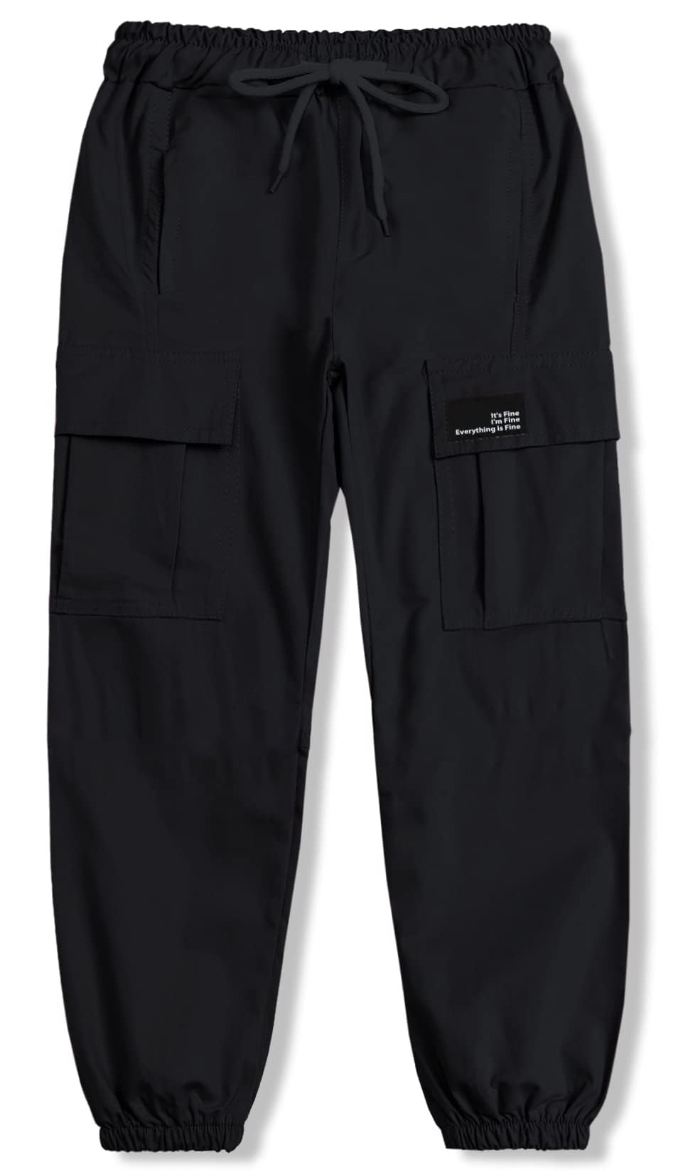 Cromoncent Girls Womens Cargo Pants Elastic Waist Lightweight Outdoor Jogger Pants 6 Years - XX-Large
