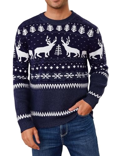 Marvmys Herren Weihnachtspullover Gestrickter Sweater Christmas...