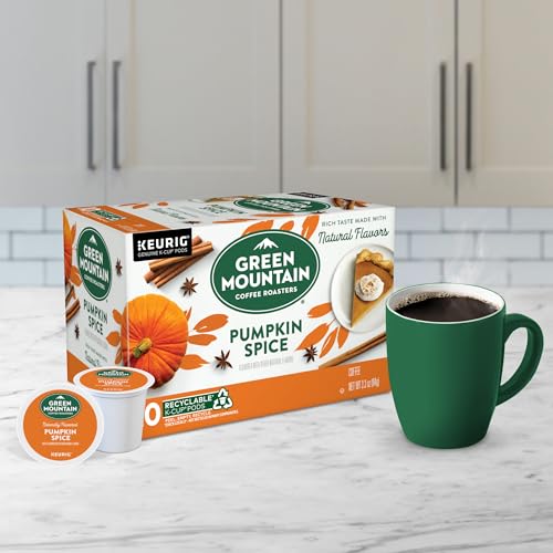 Image of Green Mountain Coffee Roasters Pumpkin Spice, Single-Serve Keurig K-Cup Pods, Flavored Light Roast Coffee, 10 Count