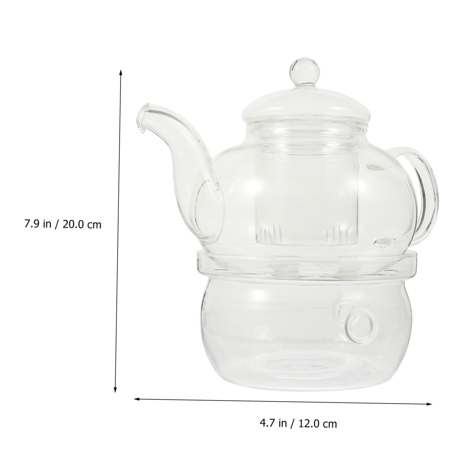 Hitzebeständiges Glas Teekannen Satz mit Tassen und Stövchen Elegantes und Tragbares Teezubereiter Satz für Zuhause und Teegenuss