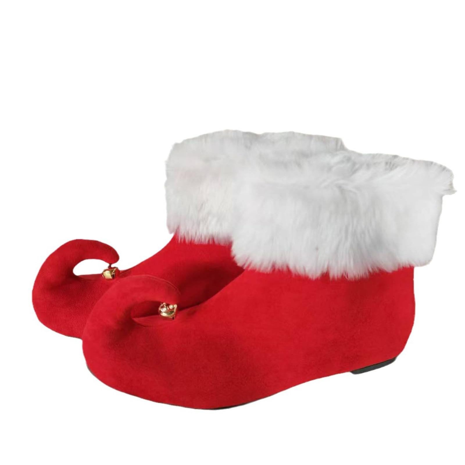 LUOFENG Fundas de zapatos de payaso de Navidad, fundas de felpa para zapatos, fundas de zapatos de elfos, cubrezapatos de payaso, cosplay, accesorios de disfraz de Halloween