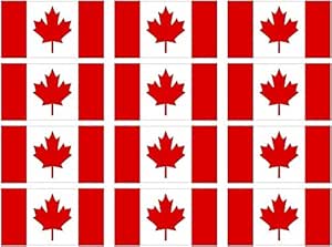 Lot De 4 Autocollants Drapeau Canadien Feuille D'érable En Vinyle - 50 Mm - Pour Pare-chocs, Casque, Vitre