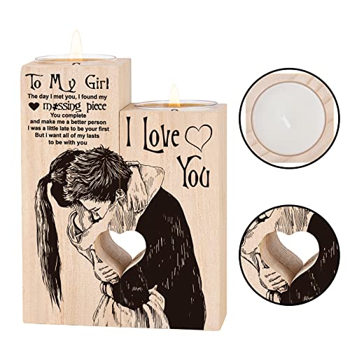 Valentines Gifts for Her Girlfriend, Heart-shaped Candlestick Anniversary Birthday Candle Decoration gifts - romantic gifts for her - Image 5