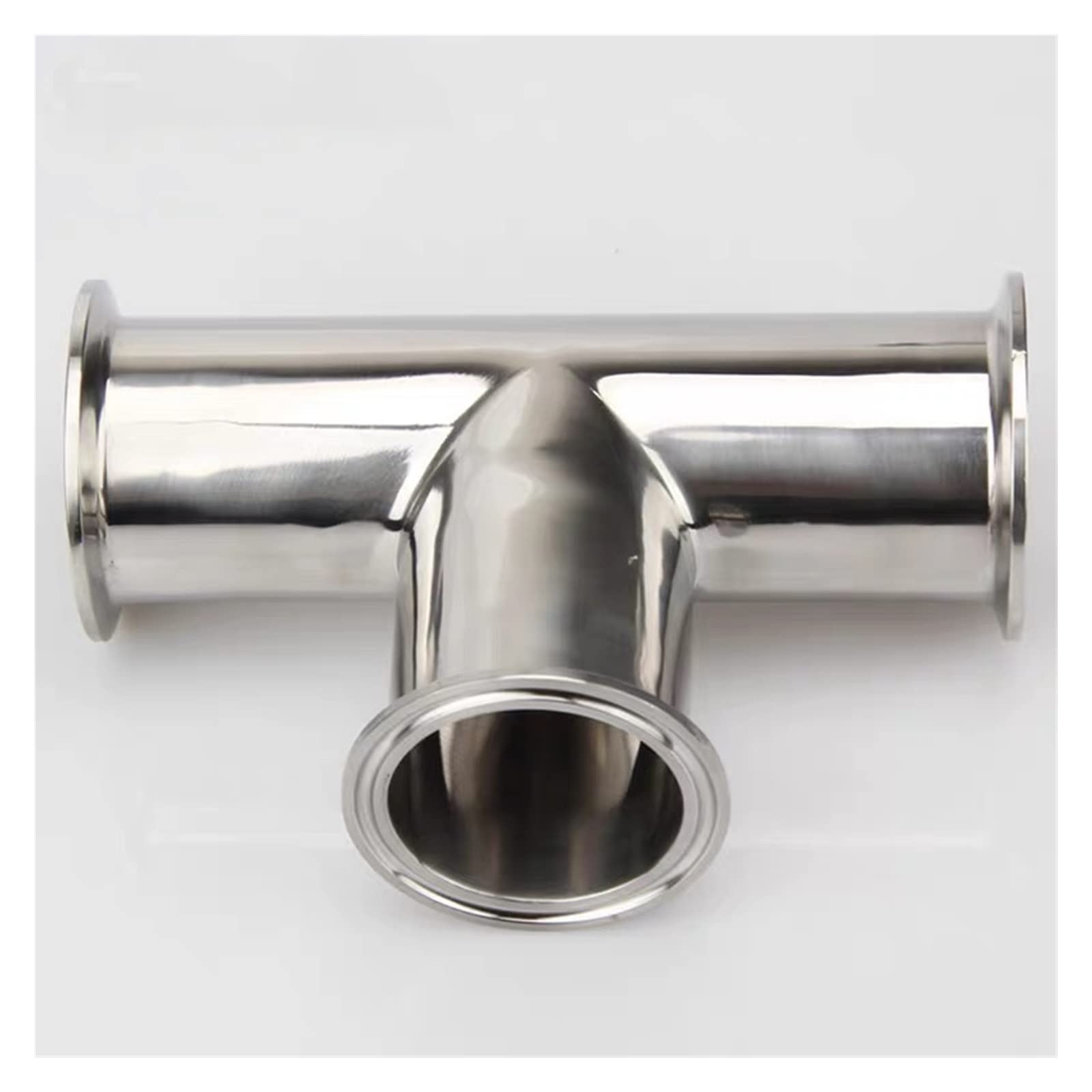 ZEKICE 1 Pz 19mm-108mm O/D 304 Ghiera in Acciaio Inox 3 Vie Tee Raccordo Tubo 1.5quot;-4quot;Tri Morsetto (Size : 57mm x Ferrule 77.5)