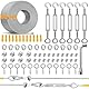 35M Drahtseil Rankhilfe Set 2mm Stahlseil Ummantelt Langlebiges Stahlseil-Set mit Seilspanner,Drahtseilklemme, Stahlseil ummantelt für Kletterpflanzen,Gardinen,Beleuchtung und String Light Hanging