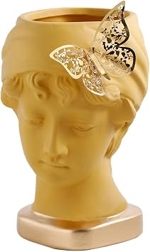 Figurine Animal Statue Ornaments Statue Ornaments Sculptures Arts Butterfly Girl Art Sculpture British Girl Vase Abstract Portrait Flower Pot Resin Vase Home Decor Flower Arrangemen