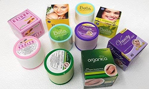 Eyebrows Thread (Sadar Shop) 6 Spools Mix Eyebrow Cotton Threading Threads Antiseptic Facial Hair Remover