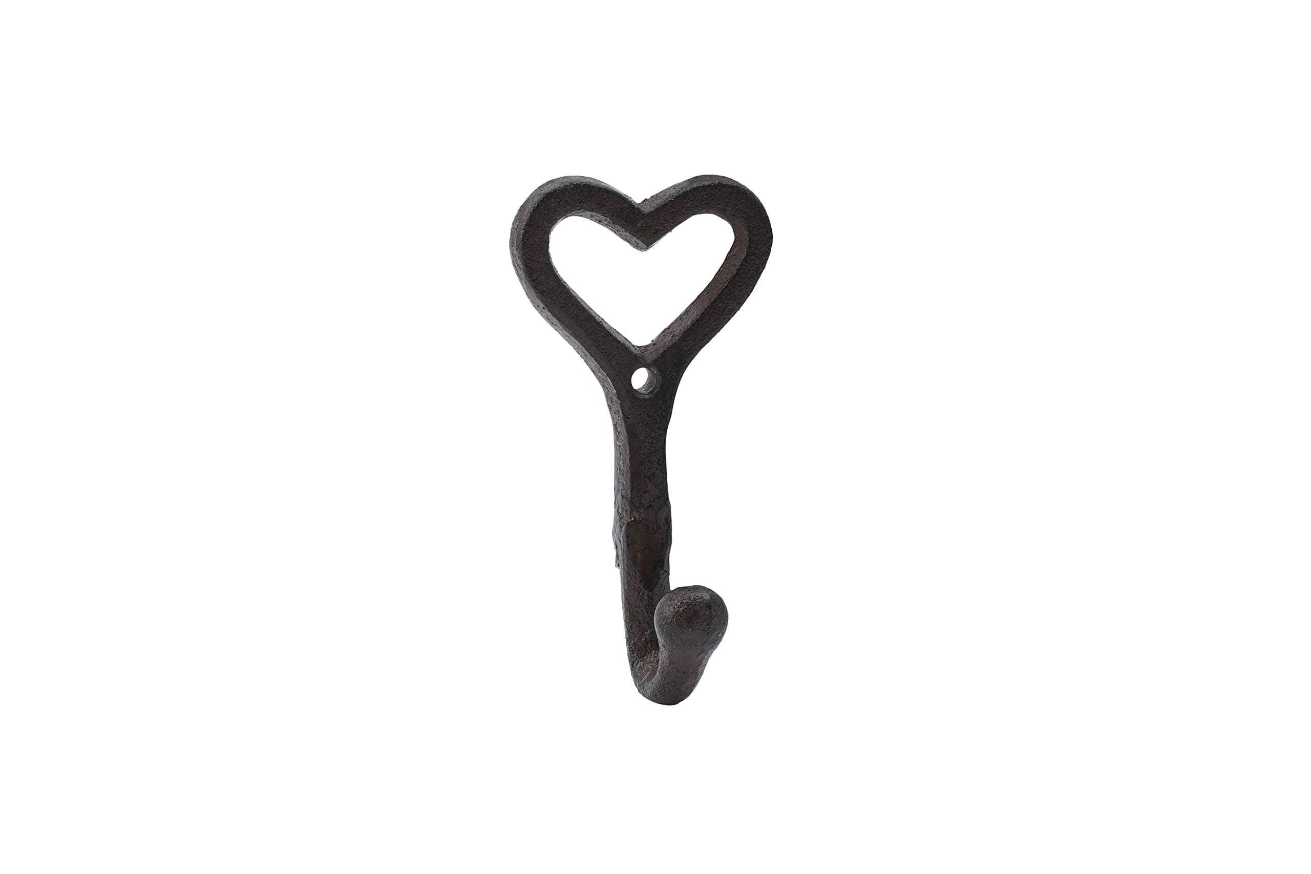 CGB Giftware Cast Iron Classic Single Heart Wall Hook | Easily Wall Mountable | Features Pre Drilled Screw Holes | from GB07179