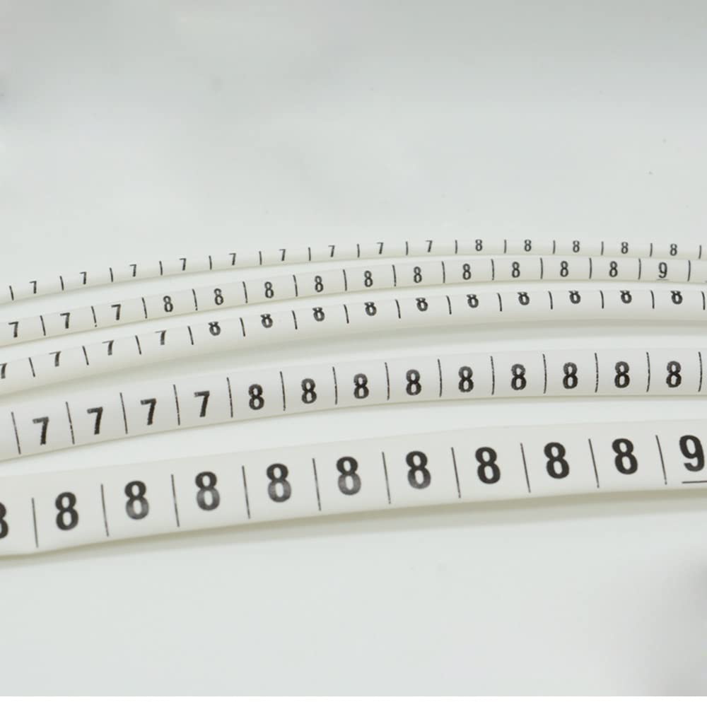 Trwałe koszulki termokurczliwe do oznaczania kabli — 1000 szt. izolacji PVC, współczynnik skurczu 2:1, numerowane 0–9, 1–16 mm(100 each for 18mm 0-9)