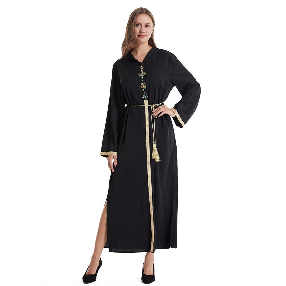 Robe Longue À Capuche Ample À Manches Longues pour Femme