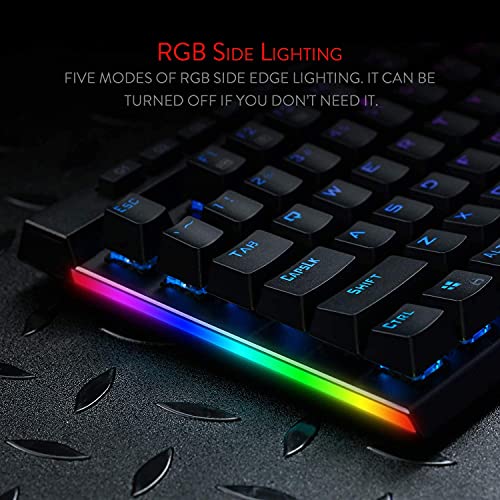 K580 VATA RGB Retroilluminato Tastiera di Gioco, 104 Tasti con Interruttori Marroni, Personalizzabile RGB Retroilluminato, 5 Tasti Macro a Bordo e Pannello di Controllo Dedicato, US Layout - Tastiera gaming - Immagine 5