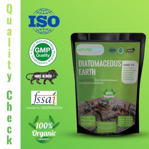 Image of (Diatomaceous Earth Powder 200gm+Dolomite 200gm) | 100% Organic and Natural | Safe and Organic Pest Control for Your Garden and Home.