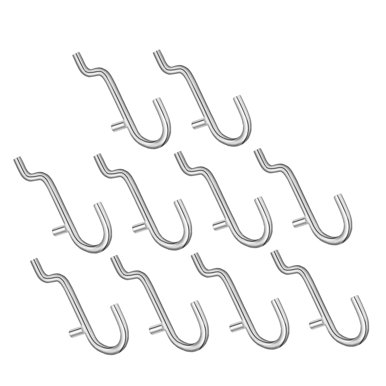 PLAFOPE Peg Board Utility Hooks 10pcs Heavy Duty Hooks for Tool Storage Garage Kitchen Workshop