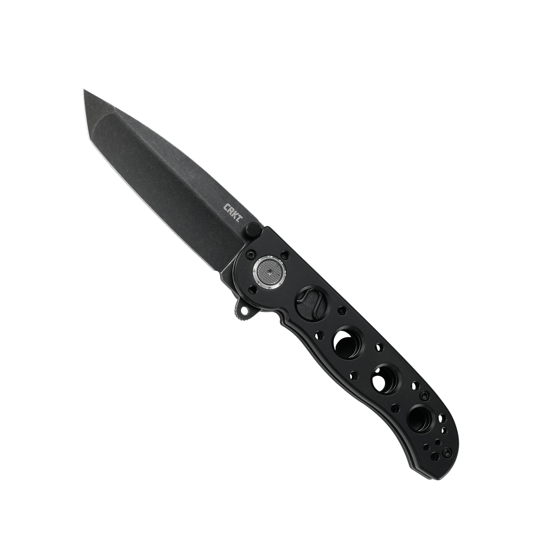 CRKT M16-02DB Folding Knife with Deadbolt Lock: D2 Plain Edge Blade, Aluminum Handle, Reversible Pocket Clip, M16-02DB