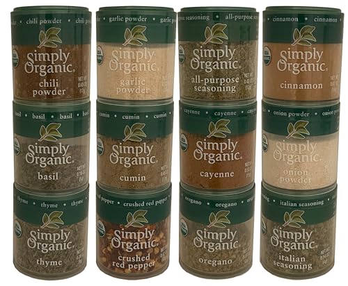 Simply Organic Mini Spices Gift Set (12 FLAVORS)-by AUUOO