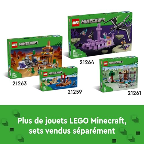 LEGO Minecraft Le Jardin des Cerisiers en Fleurs - Jeu de Construction avec Arbres, Figurine de Sunny, Abeilles & Mobs Dont Un Zombie - Cadeau pour Gamer, Garçon ou Fille dès 8 Ans 21260