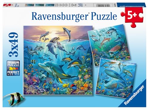 Ravensburger Kinderpuzzle - 05149 Tierwelt des Ozeans - Puzzle für Kinder...