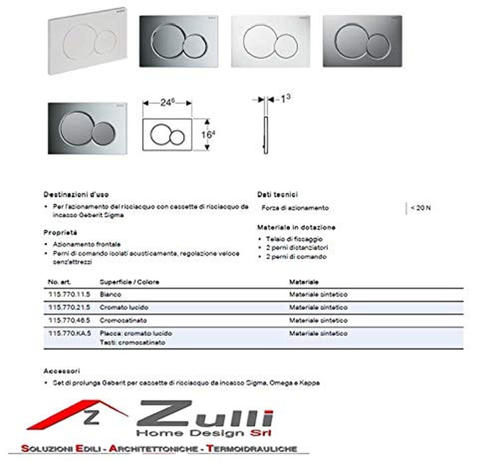 Geberit Sigma 70 bedieningsplaat voor UP320 inbouwreservoir Wit