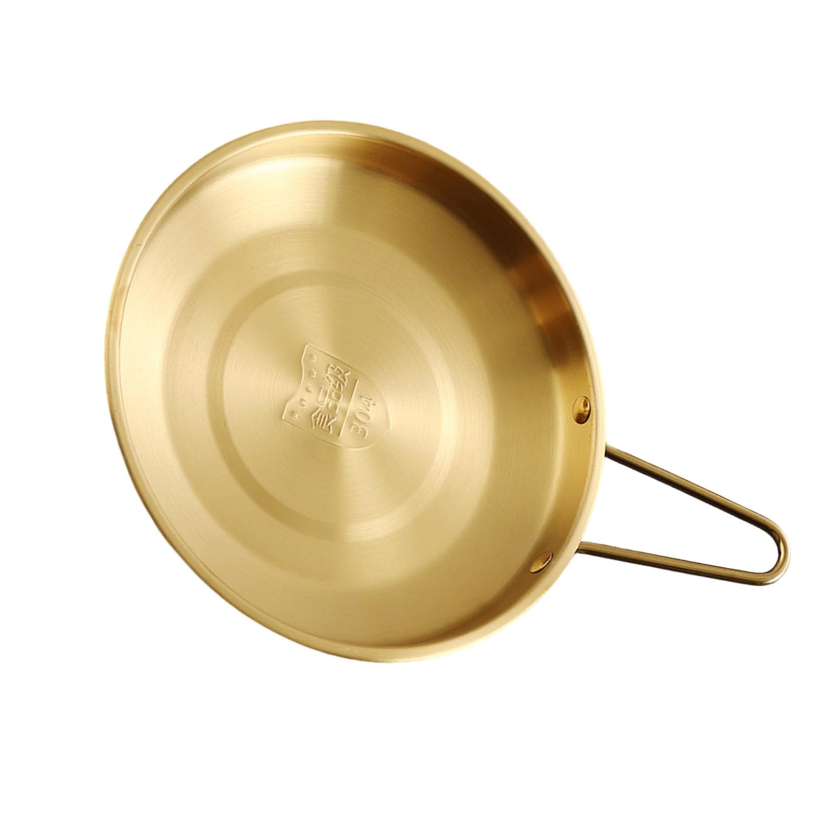 Whoasyst Stainless Steel Handled Tray Round Plate Snacks Platter Perfect for Serving Food At Gatherings and Event Outdoor Meal