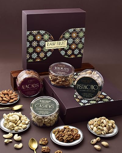 Image of Hyperfoods Rawfruit Rakhi for Brother and Bhabhi Dry Fruit Combo Pack | Bhaiya and Bhabhi Rakhi Set with Mix Dry Fruits Kaju Cashew Badam Almond Pista Akhrot Walnut 850g