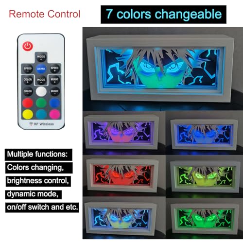 Image of Anime Led Light Box Anime Paper Cut Light Box Handmade RGB Multi Color Manga Shadow Lamp Carving Night Light Table Lamp for Room Decor Anime Gift L-10-U