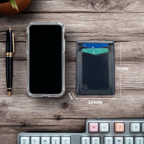 Fathers Day Birthday Gifts for Dad Husband Grandpa Stepdad- from Son Daughter Kids and Wife on Fathers Birthday-Personalized Leather Wallet with 2 ID Window Slim RFID Blocking4