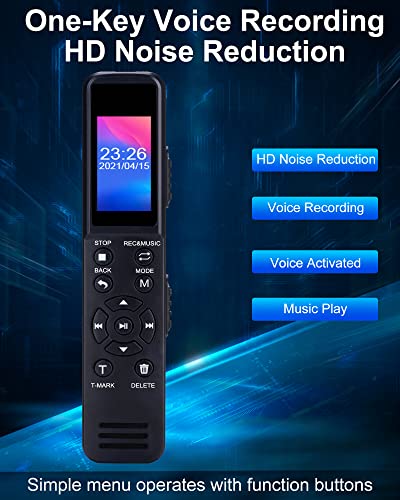 Digital Voice Recorder Voice Activated Recorder Rechargeable With Playback-Upgraded Small Tape Recorder For Lectures, Meetings, Interviews, Mini Audio Recorder Usb Charge, Mp3 #TOP4