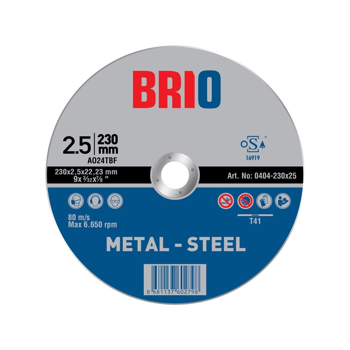 BRIO 0404-230X25-5 Kesme Tası, 230x25 cm, 5'li