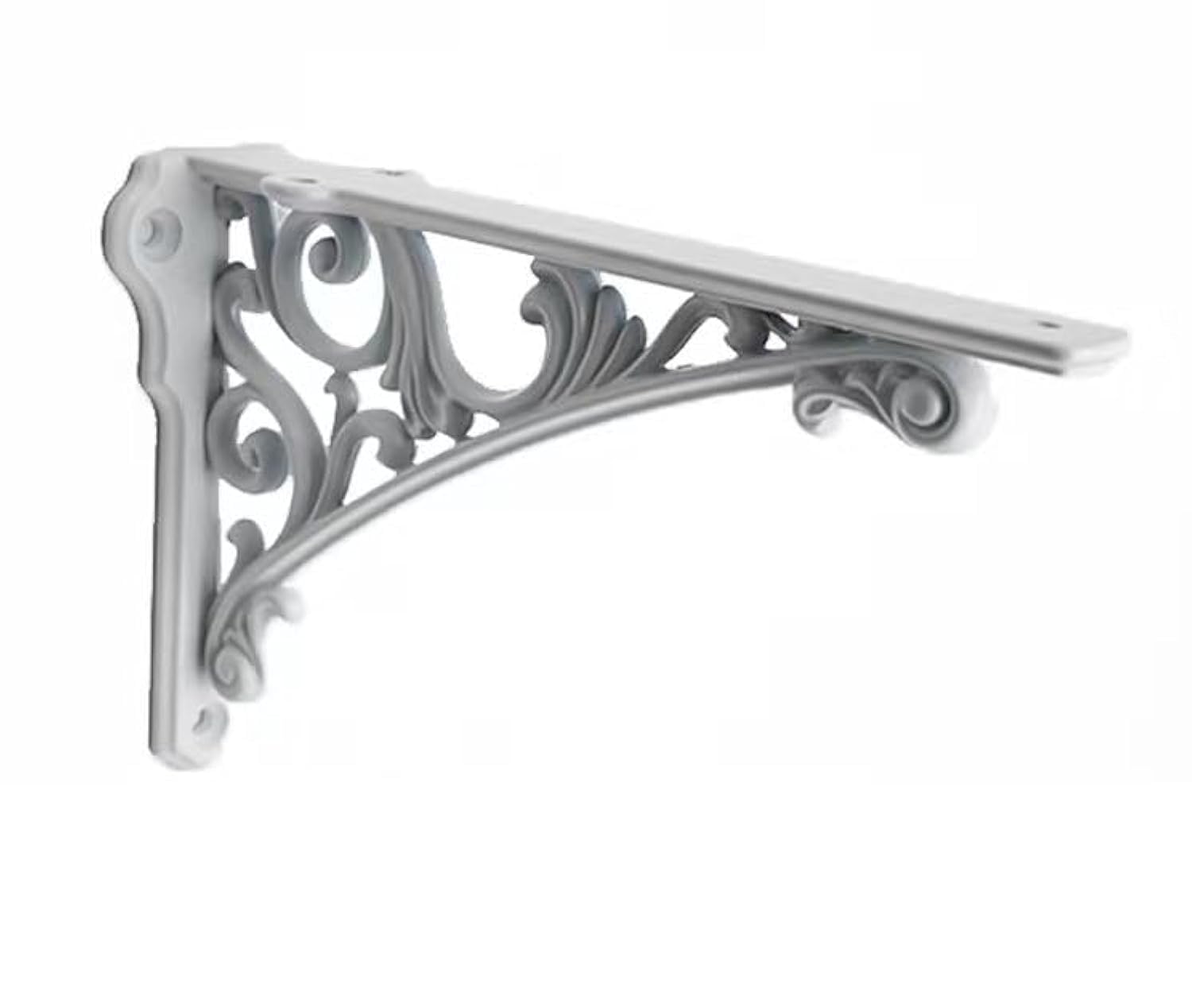 Decorative Shelf Bracket 6 inch, White Brackets for Shelving, Heavy Duty Vintage, DIY Projects, Hardware Included, 4 Pack, 5.9x4.17x1.73 inch,Baroque Style