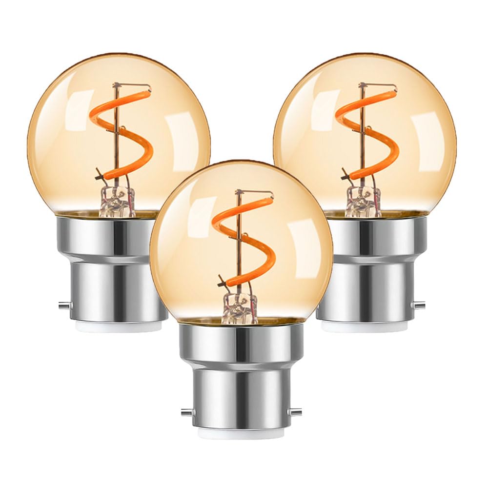 KINGYEENUO B22 LED Bulb, Amber, ø40x60MM