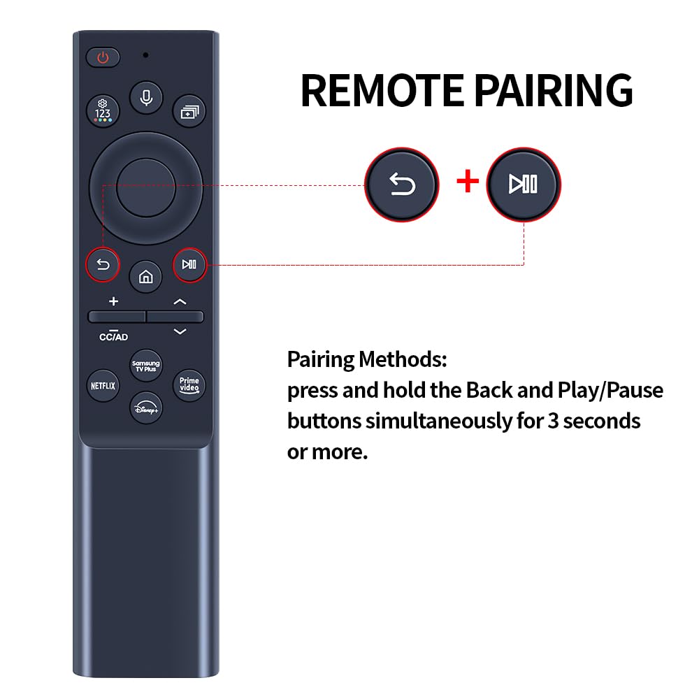 Universal BN59-01385A BN59-01385B Voice Remote Control for Samsung Smart 4k 8K Ultra HD Neo QLED OLED, The Frame and Crystal UHD Series 2021-2024 Models with Netflix Rakuten TV