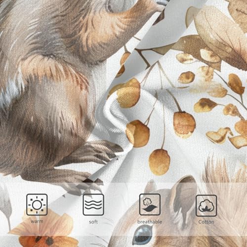 Girls Underwear Toddler 2t Cotton Panties for Girl Fancy Kids Undies Briefs Cute Watercolor Squirrels Flowers3