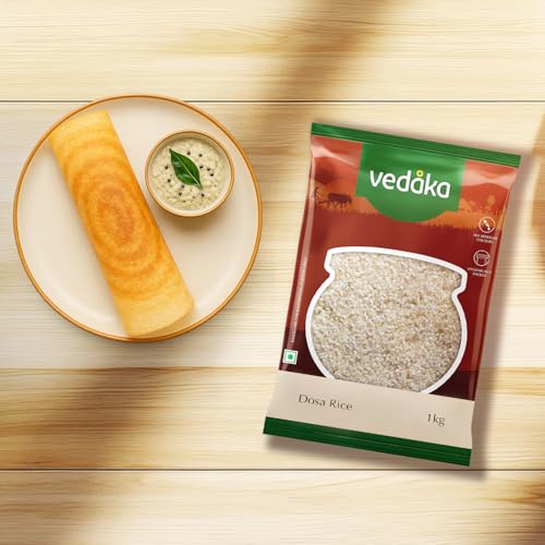 Image of Amazon Brand - Vedaka Dosa Rice | 1 Kg| Ideal For Dosas batter | Hygienically Packed | No added preservatives