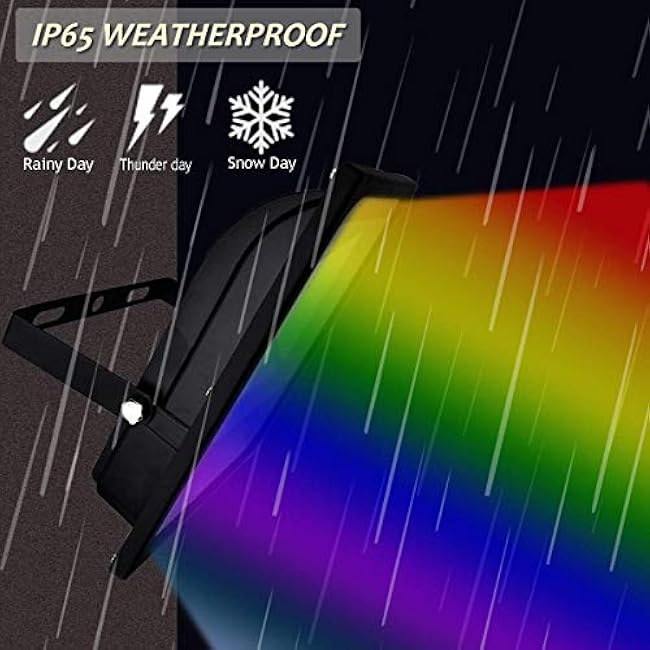 RGB LED Flood Lights 50W Floodlight Spotlight 16 Colors