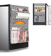 Rexmica Mini Fridge Organizer, Dust Cover with 11 Pockets for Most Household Refrigerators, Hangi...