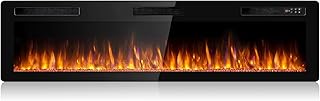 BOSSIN 72 inch Ultra-Thin Silence Linear Electric Fireplace, Recessed Wa...