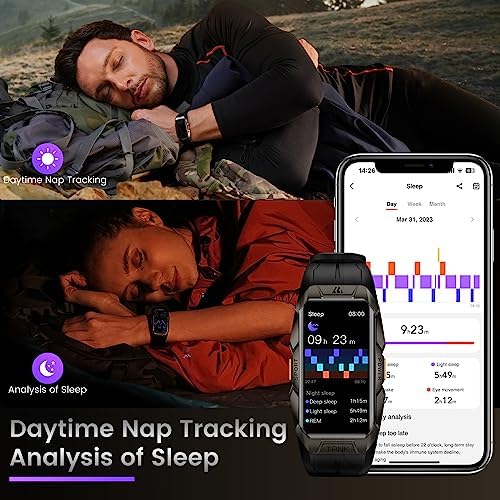 KOSPET X1 Smart Watch for men, Fitness Tracker with Heart Rate, Blood Oxygen, 24h Sleep Monitor, 10 ATM & IP69K Waterproof,70 Sport Modes,1.43 3D Curved AMOLED Screen Activity Tracker Android IOS