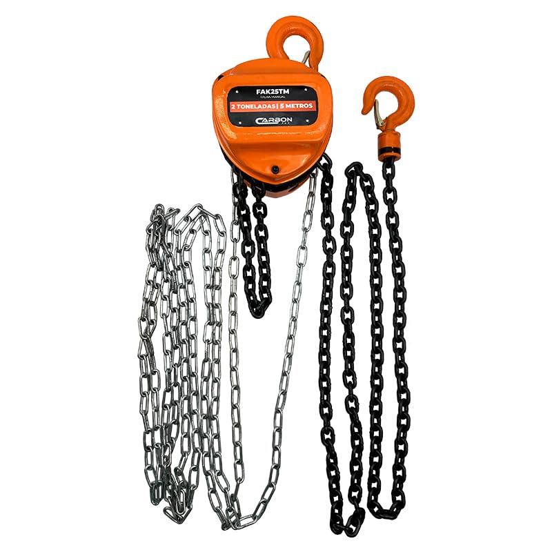 Talha Manual 2 Toneladas 2000KG 5 Metros de Elevação FAK25TM Carbon Fak