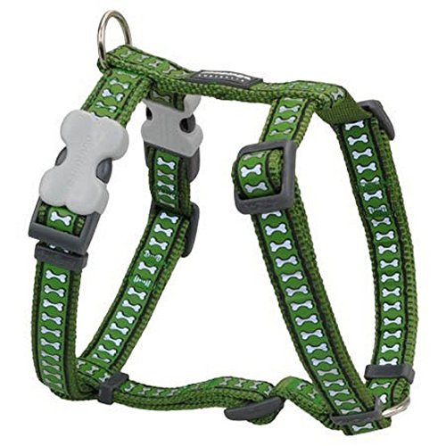 Harnais réfléchissant Vert Red Dingo Petit Chien ajustable 36-54 cm poitrine