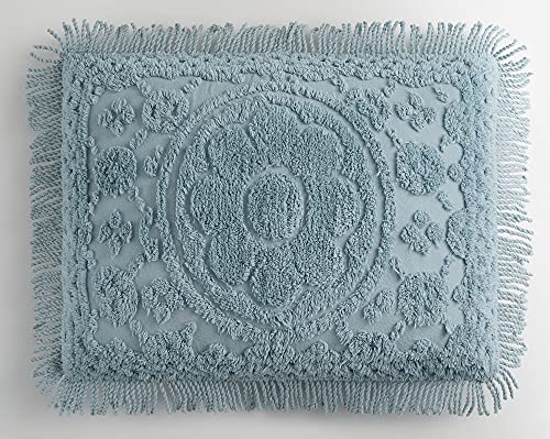 Image of Montgomery Ward Tufted Cotton Pillow Sham (Blue, King 36 inch x 20 inch)