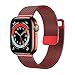 Produktbild ZLRFCOK Für Apple Watch Band 44mm 40mm 38mm 42mm Zubehör Magnetic Loop Smartwatch Armband Für iWatch Serie 3 4 5 6 Se 7 Strap (Color : Red, Size : 42mm-44mm-45mm)