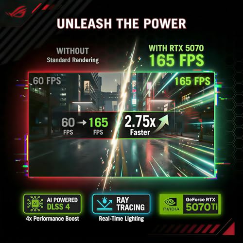 Image of ASUS ROG Strix G16 Gaming Laptop, GeForce RTX 5070Ti 12GB, Ryzen 9 8940HX | 16 inch FHD+ 165Hz /3ms Laptop PC, 16GB DDR5-5600 RAM, 1TB SSD, Wi-Fi 6E, Win11 Home,RGB Backlit KB,w /Lifetime Office