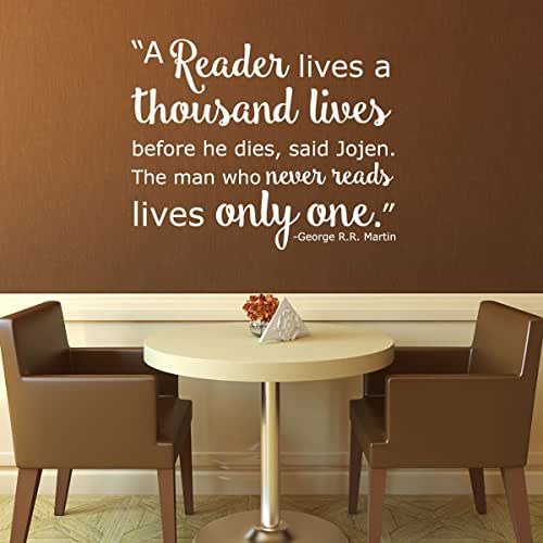 Book Quotes Wall Decals A Reader Lives a Thousand Lives