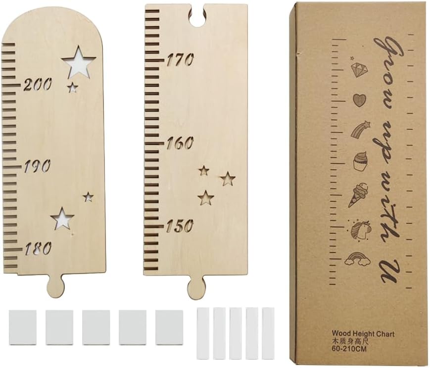 1Set Kids Height Growth Chart Ruler Children Height Gauge Room Decoration