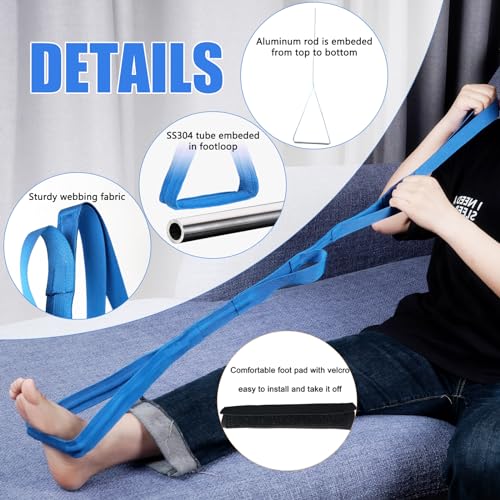 42 inch long leg lifterleg lifter after hip replacement all over with aluminum rod hip kit for seniors total hip replacement prime large rigid foot loop ampsturdy multiple handlesblue